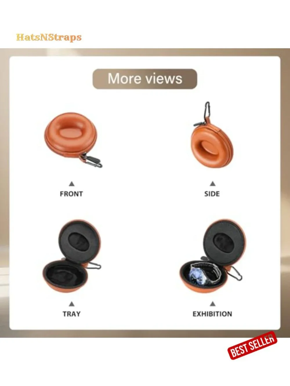 Watch Travel Case Storage Box Fits 46mm Anti-Slip PU Exterior